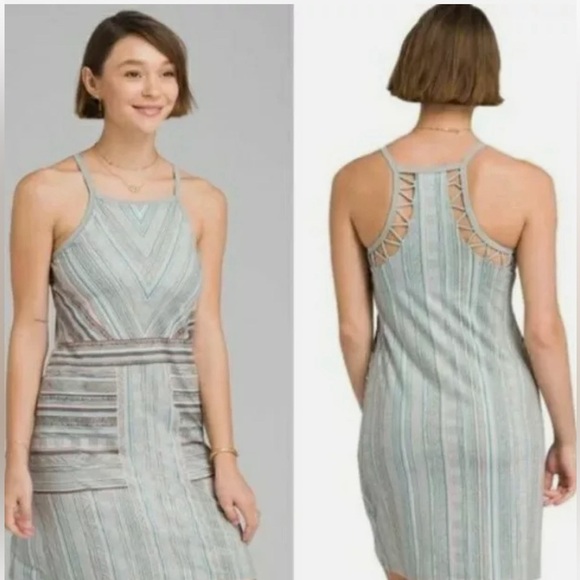 Prana women's Dress Ardor Agave Samba Built In Bra  green Sport Dress Size XL - Picture 2 of 10